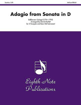 ADAGIO FROM SONATA IN D MAJOR 3 TRUMPETS/ BASS CLEF INST cover